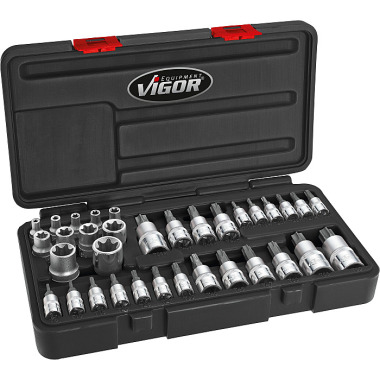 Vigor TORX® socket wrench set - Number of tools: 34 V1781