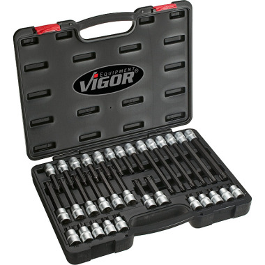 Vigor TORX® screwdriver bit set - Number of tools: 32 V1917