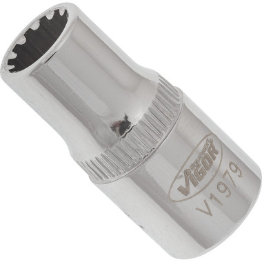 Vigor Multi-profile socket wrench insert - square hollow 6.3 mm (1/4 inch) - multi-profile - 6 V1979