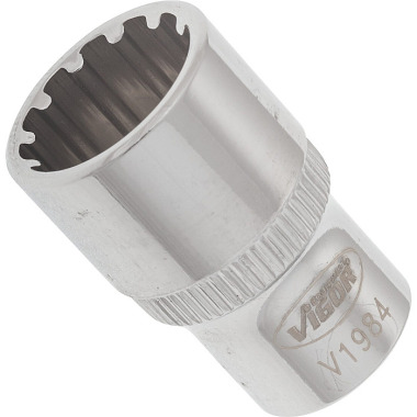 Vigor Multi-profile socket wrench insert - square hollow 6.3 mm (1/4 inch) - multi-profile - 11 V1984