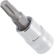 Vigor TORX® screwdriver bit - hollow square 6.3 mm (1/4 inch) - inside TORX® profile - T10 V2442