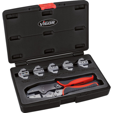 Vigor Crimping pliers set - Number of tools: 6 V2499