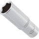 Vigor Socket wrench insert, long - square hollow 12.5 mm (1/2 inch) - outside hexagon profile - 10 V2579