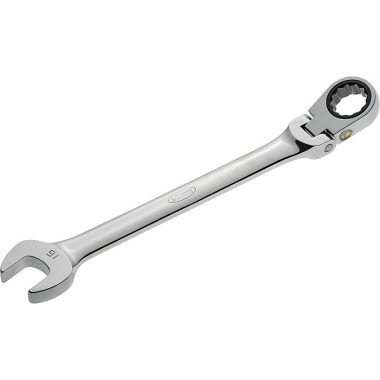 Vigor Joint ratchet combination wrench - external hexagon profile, external double hexagon profile - 16 V2812