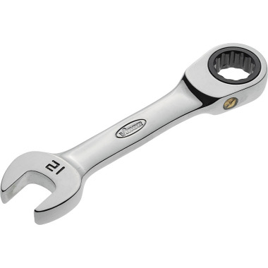 Vigor Ratchet combination wrench, short - external hexagon profile, external double hexagon profile - 12 V2826