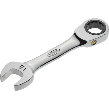 Vigor Ratchet combination wrench, short - external hexagon profile, external double hexagon profile - 13 V2827