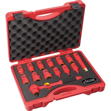 Vigor VDE socket wrench set - number of tools: 14 V3343