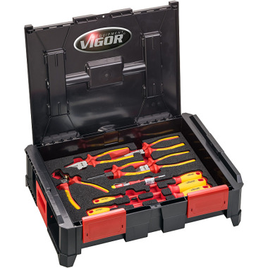 Vigor Multibox-L, with VDE insert - Phillips profile PH, slotted profile - Number of tools: 13 V5165