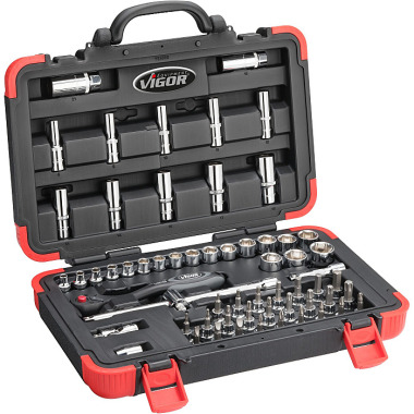 Vigor Socket wrench set - Number of tools: 61 V2305N