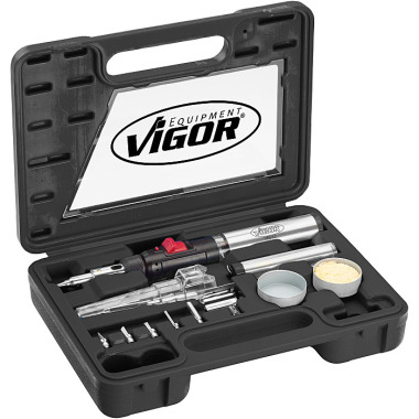 Vigor Gas soldering iron set - number of tools: 12 V5512