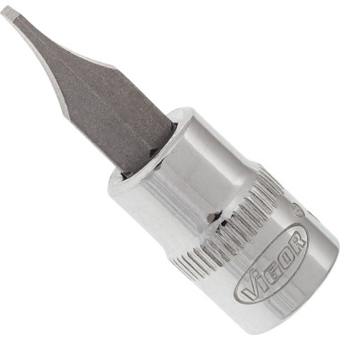 Vigor Screwdriver bit - square hollow 6.3 mm (1/4 inch) - slotted profile - 1.2 x 7 V2429N