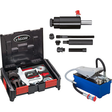 Vigor Multibox V4700-L, hydraulic compact wheel bearing, basic set - number of tools: 28 V5554-2