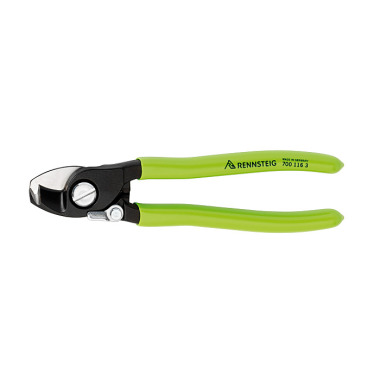 Rennsteig Cable shears D15 with plastic-coated handles, opening spring and stripping function 700 116 3