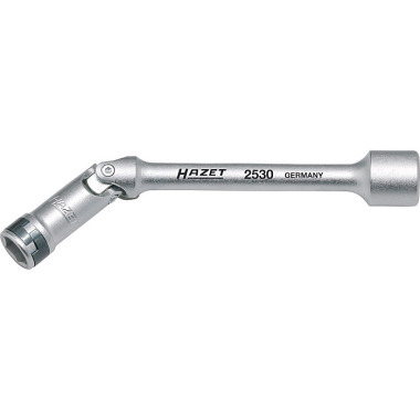 HAZET Glow plug socket wrench - square hollow 10 mm (3/8 inch) - external hexagon traction profile - 10 mm 2530