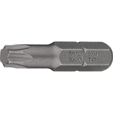 HAZET Bit - hexagon solid 8 (5/16 inch) - inside TORX® profile - T40 mm 2224-T40