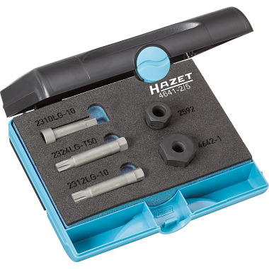 HAZET V-belt pulley tool set - external multi-tooth profile, internal multi-tooth profile XZN, internal TORX® profile - number of tools: 5 4641-2/5