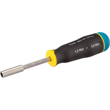 HAZET Torque screwdriver - Nm min-max: 1.5???3 Nm - Tolerance: 6% - Hexagon 6.3 (1/4 inch) - Number of tools: 3 6001-3.0/3