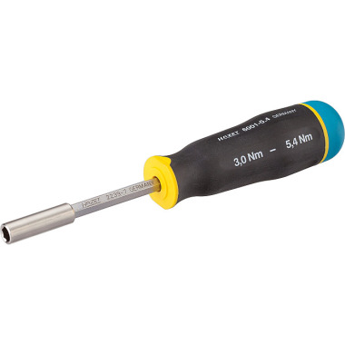 HAZET Torque screwdriver - Nm min-max: 3???5.4 Nm - Tolerance: 6% - Hexagon 6.3 (1/4 inch) - Number of tools: 3 6001-5.4/3