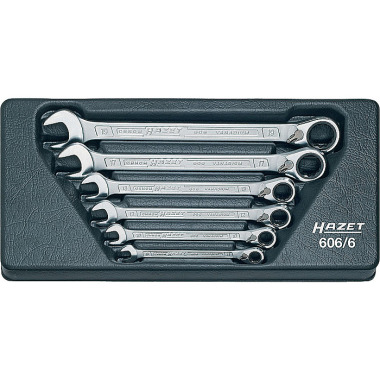 HAZET ratchet combination wrench set (1/3) 606/6