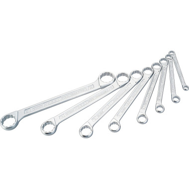 HAZET Double ring spanner set - external double hexagon traction profile - number of tools: 8 610N/8