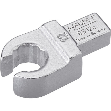 HAZET Insert ring spanner (open) - insert square 9 x 12 mm - external double hexagon profile - 12 mm 6612C-12