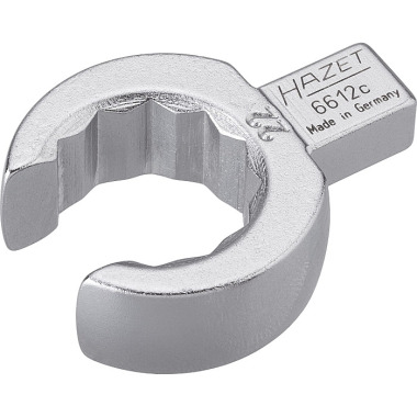 HAZET Insert ring spanner (open) - insert square 9 x 12 mm - external double hexagon profile - 22 mm 6612C-22