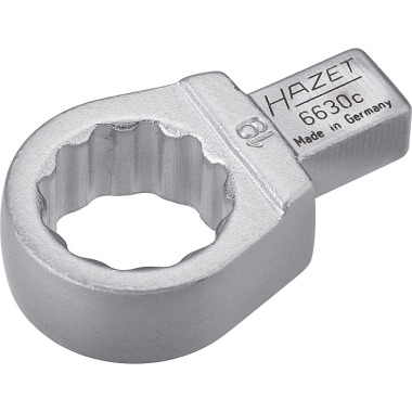 HAZET Insert ring spanner - insert square 9 x 12 mm - external double hexagon traction profile - 19 mm 6630C-19