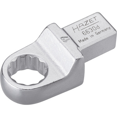 HAZET Insert ring spanner - insert square 14 x 18 mm - external double hexagon traction profile - 17 mm 6630D-17