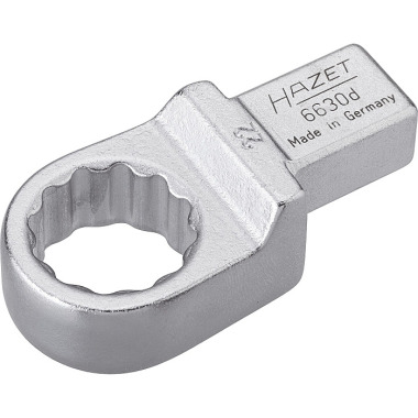 HAZET Insert ring spanner - insert square 14 x 18 mm - external double hexagon traction profile - 22 mm 6630D-22