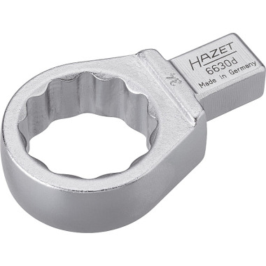 HAZET Insert ring spanner - insert square 14 x 18 mm - external double hexagon traction profile - 34 mm 6630D-34