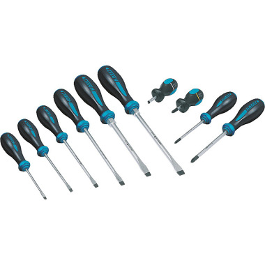 HAZET Screwdriver set HEXAnamic® - slotted profile, Phillips profile PH - Number of tools: 10 802/10