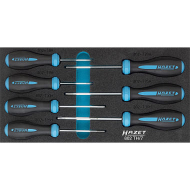 HAZET Screwdriver set HEXAnamic® - Tamper Resistant TORX® profile - Number of tools: 7 802TH/7