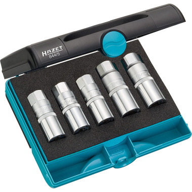 HAZET Stud extractor set - square hollow 12.5 mm (1/2 inch) - Number of tools: 5 844/5