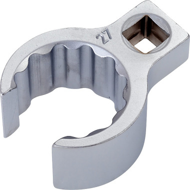 HAZET Ring spanner, double hexagon, open - square hollow 10 mm (3/8 inch) - outside double hexagon profile - 27 mm 848Z-27