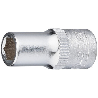 HAZET Socket wrench insert (6kt.) - Square hollow 6.3 mm (1/4 inch) - Outside hexagon traction profile - 6 mm 850-6