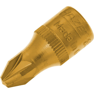 HAZET Screwdriver socket - square hollow 6.3 mm (1/4 inch) - Pozidriv profile PZ - PZ3 mm 8507-PZ3