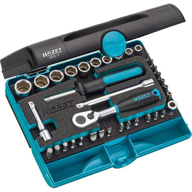 HAZET Socket wrench set - solid hexagon 6.3 (1/4 inch), hollow square 6.3 mm (1/4 inch) - Number of tools: 36 853-1