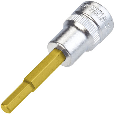 HAZET Screwdriver socket - hollow square 10 mm (3/8 inch) - hexagon socket profile - 3/16 mm 8801A-3/16