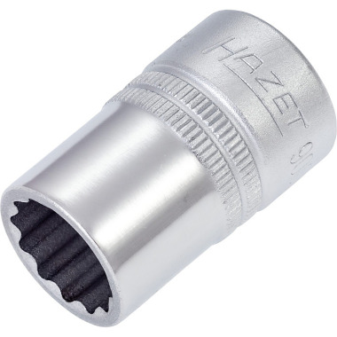 HAZET Socket wrench insert (double hexagon) - square 12.5 mm (1/2 inch) - outside double hexagon traction profile - 19/32? 900AZ-19/32