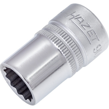 HAZET Socket wrench insert (double hexagon) - square 12.5 mm (1/2 inch) - external double hexagon traction profile - 14 mm 900Z-14