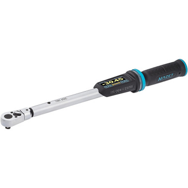 HAZET Electronic torque / angle wrench - Nm min-max: 10 - 100 Nm - lbf min-max: 7.5 - 75 lbf.ft - Tolerance: 1% - Insert square 9 x 12 mm, square 10 mm (3/8 inch) 7291-2STAC