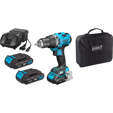 HAZET Cordless drill set, 18 V, 2 Ah, 4-piece 9230-2/4