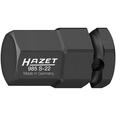 HAZET Impact, machine screwdriver screwdriver socket insert - square 12.5 mm (1/2 inch) - hexagon socket profile - 22 985S-22