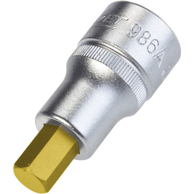 HAZET Screwdriver socket - square 12.5 mm (1/2 inch) - hexagon socket profile - 3?8? 986A-3/8