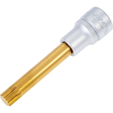 HAZET Screwdriver socket - square 12.5 mm (1/2 inch) - 100 mm length - internal multi-tooth profile XZN - M12 990LG-12