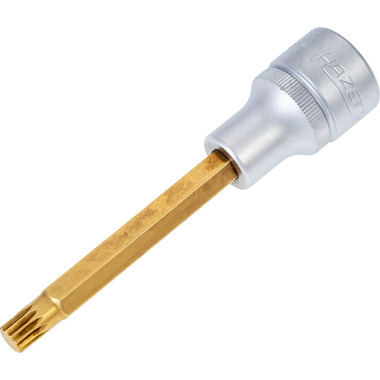 HAZET Screwdriver socket - square 12.5 mm (1/2 inch) - 100 mm length - internal multi-tooth profile XZN - M8 990LG-8