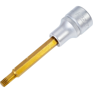 HAZET Screwdriver socket - square 12.5 mm (1/2 inch) - 100 mm length - internal multi-tooth profile XZN - M9 990LG-9