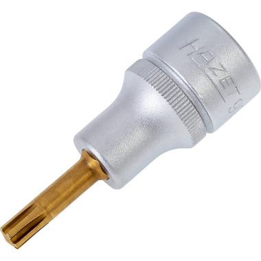 HAZET Screwdriver socket - square 12.5 mm (1/2 inch) - TiN-coated - internal wedge profile Ribe-CV - M6 991-6