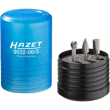 HAZET Solid carbide milling cutter set - 6 mm - 3 pieces 9032-06/3