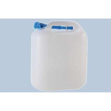 Hünersdorff Wasserkanister ECO 22 L mit Rohr, HD-PE,natur, mit blauem Zubehör 817600